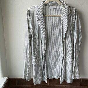 Sage The Label Women's Striped Gray Jacket